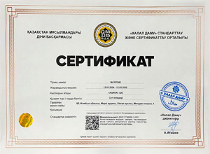Сертификат на соответствие стандарту